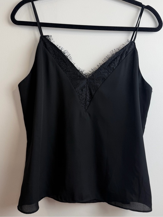 Abound Tops - Abound Women’s Top Black Lace Insert Tank Lined Camisole Lightweight Size M